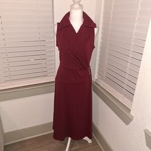Grace Karin Burgundy Midi Dress